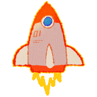 pizzapratika moon rocket astronaut astronauta Sticker
