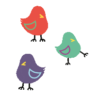 Bird Trio Sticker by Acoustic Lakeside