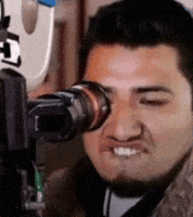 GawdUsopp freaky caught recording cameraman GIF