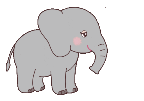 Elephant Love Sticker by rico