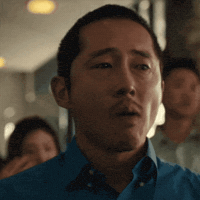 Sad Steven Yeun GIF