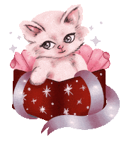 Merry Christmas Cat Sticker by chiara