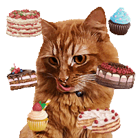 Cakes Eating Sticker