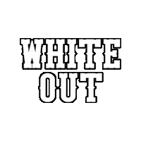 White Out Cowboys Sticker by Wyoming Residence Life