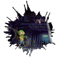 Haunted House Halloween Sticker