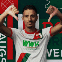 Football Thumbs Down GIF by FC Augsburg 1907