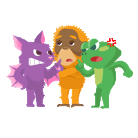 best friends fighting Sticker