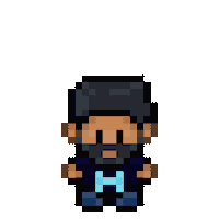 Fire Pixel Art Sticker