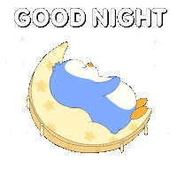 Good Night Sleeping Sticker by Pudgy Penguins