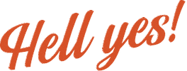 Hell Yes Sticker by M Rock Creative
