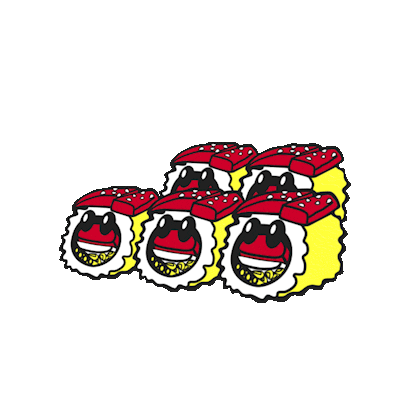 Sushi Roll Sticker by Arteco