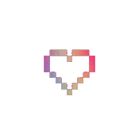 cotsicx love heart pixel gradient Sticker