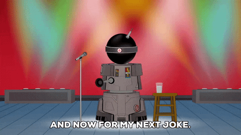 robot shooting GIF by South Park 