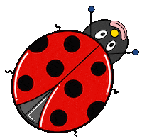 Lady Bird Bug Sticker by Natalie Michelle Watson