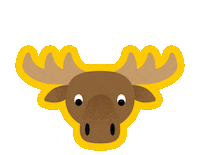 Moose Sticker by Sweden