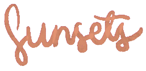 Sunset Handwriting Sticker