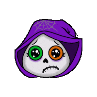 Sad Halloween Sticker by Colitis Ninja