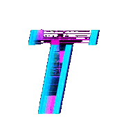 Glitch Alphabet Sticker by #BASILIO