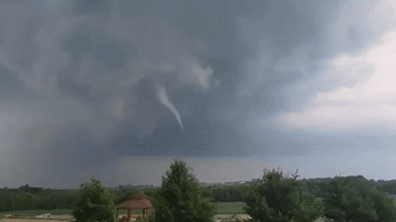Funnel Cloud Forms as EF-2 Tornado Hits Southern Ontario