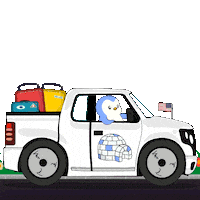 Driving Rhode Island Sticker by Pudgy Penguins