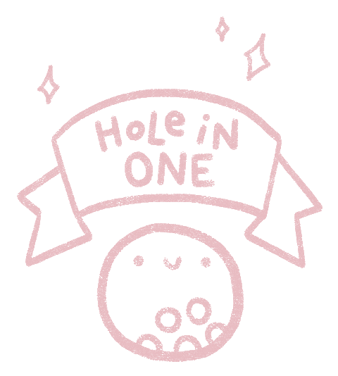 One Shot Pink Sticker by Catharina Stewart