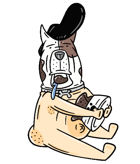 Dogman Eat Sticker