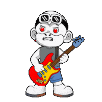 Disappointed Rock Sticker by Zhot