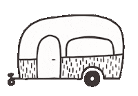 Camper Camping Sticker by Nadine Chaignat