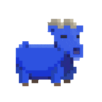 subpixel blue ready goat tobias Sticker