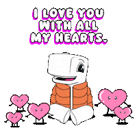 I Love You Hearts Sticker by Ordinary Frends