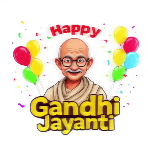 goodvibewishes giphycreatortest mahatma gandhi peace day october 2 GIF