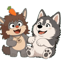 Waving Dog Day Sticker