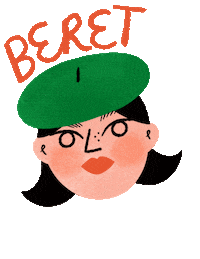 clarencebean paris hat beret frenchgirl Sticker
