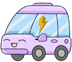 Driving Electric Car Sticker by Juice Technology AG