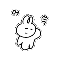 Embarrassed Rabbit Sticker