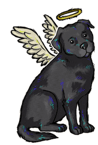 Guardian Angel Dog Sticker by Pásalo Chancho