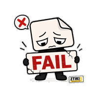 Epic Fail Oops Sticker by ZTIKIX