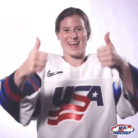 USAHockey giphygifmaker yes hockey thumbs up GIF