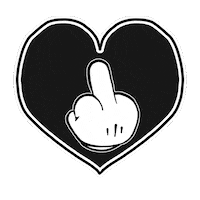 Black Heart Corazon Negro Sticker