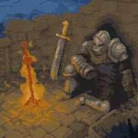 DrBlaiseSA1 sad fire knight pes GIF