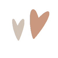 tongdesigns love hearts beige tongdesigns Sticker