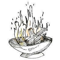 Fire Campfire Sticker by Silvaplana