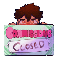 cloudysunflowrs anime chibi oc closed Sticker