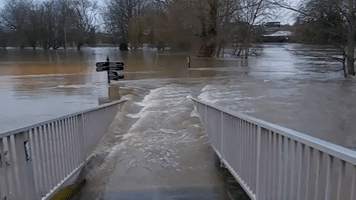 Shrewsbury Town Centre Under Water as River Severn Floods