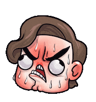 wowocomics angry mad scream bad Sticker