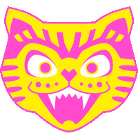Angry Cat Sticker by Yaki Man