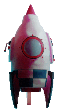 astromoon_studios 3d live rocket amn Sticker