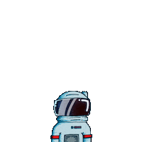 astromoon_studios heart 2d astronaut coeur Sticker