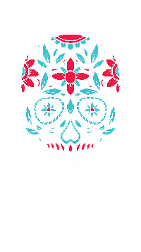 Day Of The Dead Skull Sticker by Morning Glory cu Razvan Exarhu