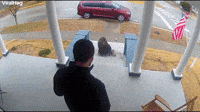 Husband Slips Down Steps After Teasing Wife for Fa